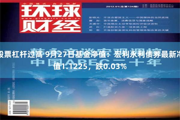 股票杠杆过高 9月27日基金净值：宏利永利债券最新净值1.1