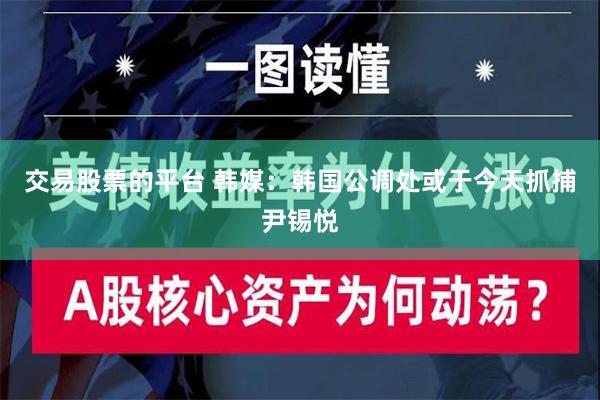 交易股票的平台 韩媒：韩国公调处或于今天抓捕尹锡悦