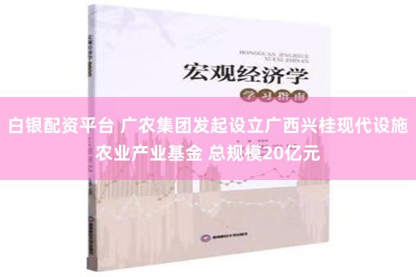 白银配资平台 广农集团发起设立广西兴桂现代设施农业产业基金 