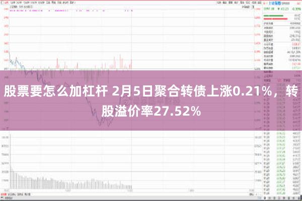 股票要怎么加杠杆 2月5日聚合转债上涨0.21%，转股溢价率