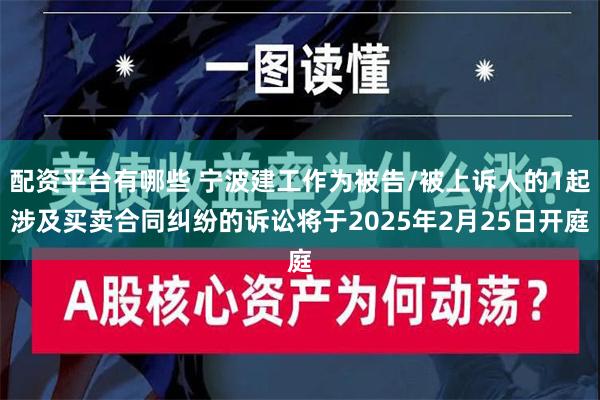 配资平台有哪些 宁波建工作为被告/被上诉人的1起涉及买卖合同