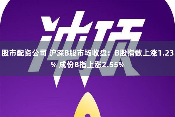 股市配资公司 沪深B股市场收盘：B股指数上涨1.23% 成份