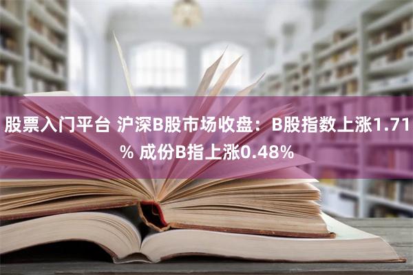 股票入门平台 沪深B股市场收盘：B股指数上涨1.71% 成份